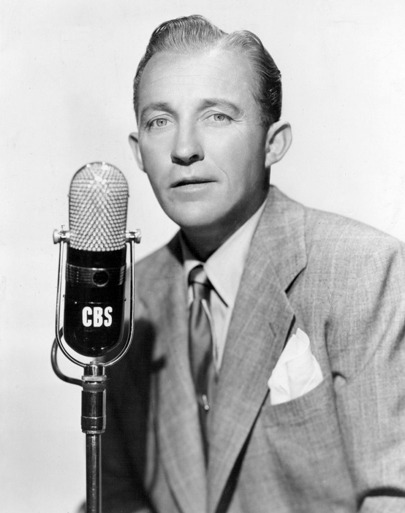 Bing Crosby singing.