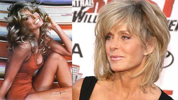 Charles Angel cast member Farrah Fawcett side by side, then and now 