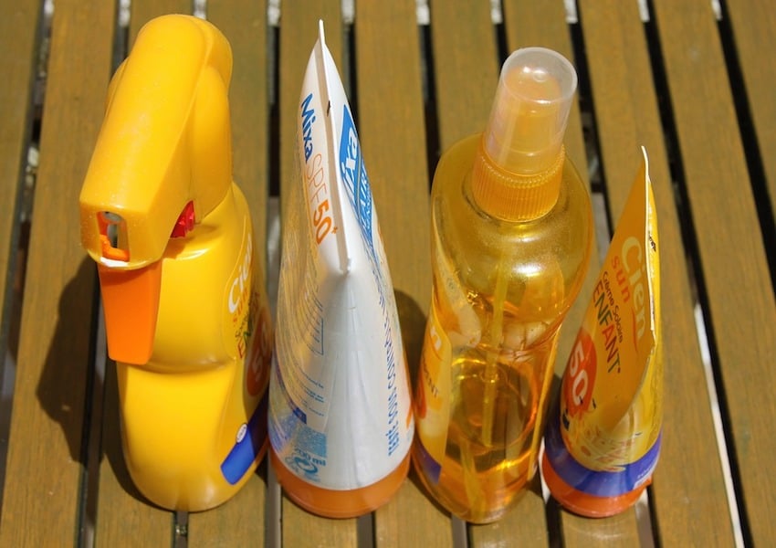 different sunscreens