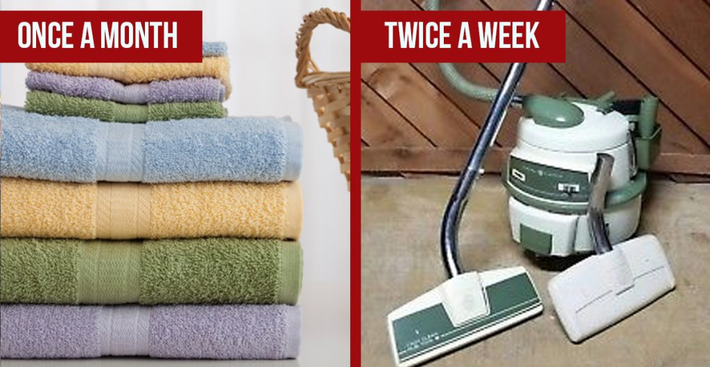 How Often You Should Clean Items In Your Home By Time Period