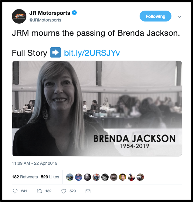 brenda jackson's passing