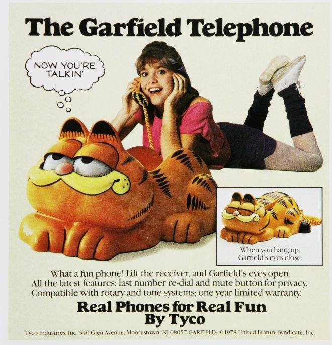 vintage garfield phone ad