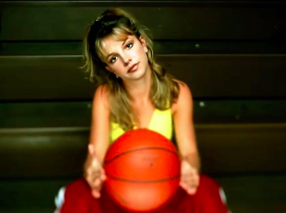 Britney Spears from the '...Baby One More Time' music video