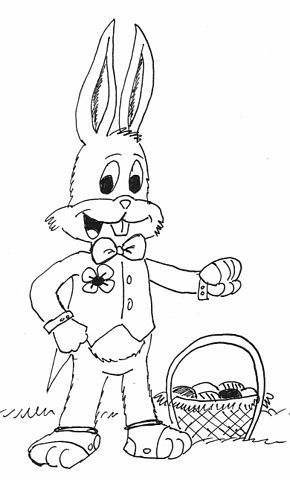 bunny coloring page 