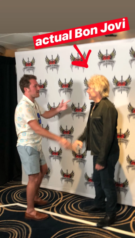 Shay Spence meeting Jon Bon Jovi 