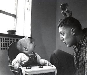 Steven Petrow as a baby with his father in 1958