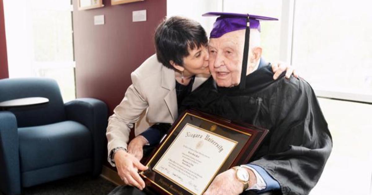 99 year old veteran gets college diploma