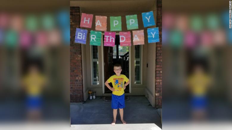 boy with autism celebrates birthday with football team
