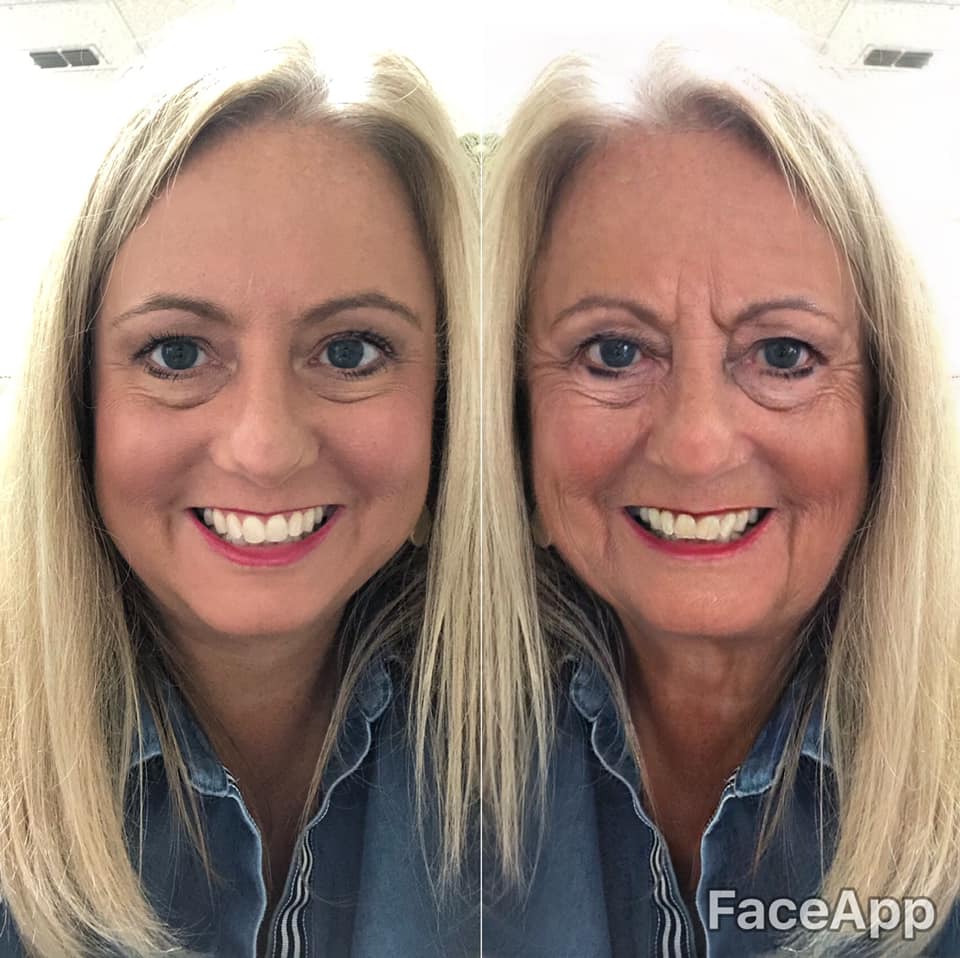 woman using faceapp