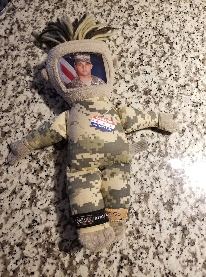 military plush doll