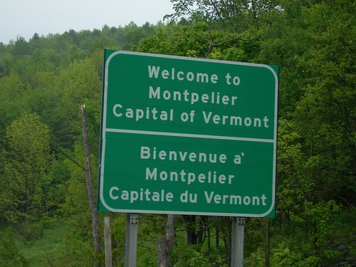 Montpelier, Vermont sign