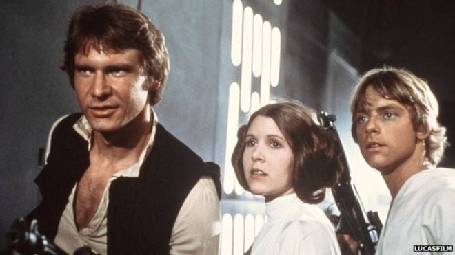 Harrison Ford, Carrie Fisher, Mark Hamill Star Wars