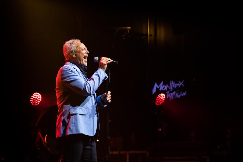 tom jones performing at the montreux jazz festival