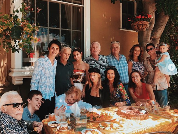 douglas family lunch in beverly hills