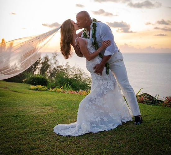 Dwayne Johnson, Lauren Hashian married