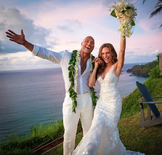 Dwayne Johnson, Lauren Hashian married
