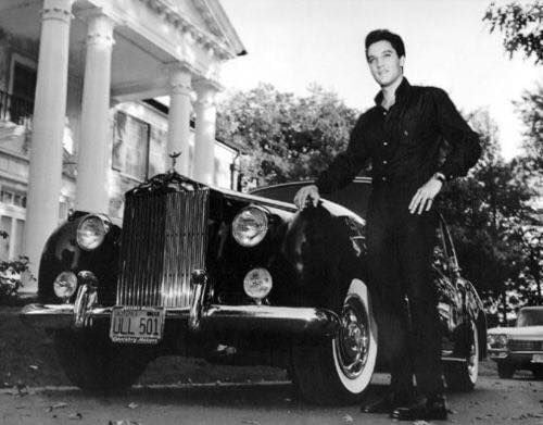 Elvis and one of his cars