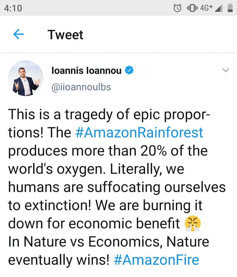 amazon rainforest tweet