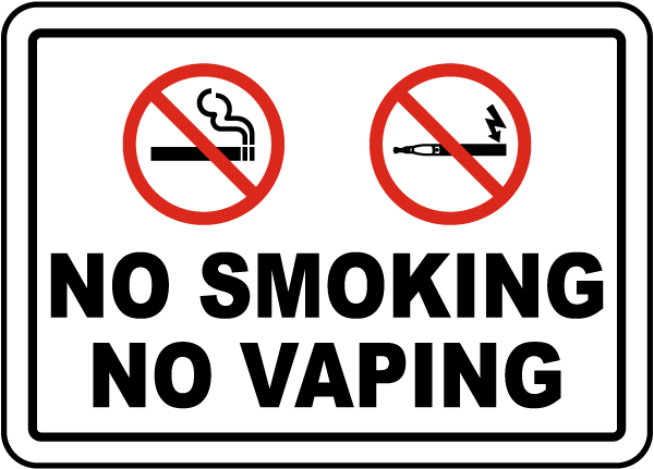 no smoking no vaping sign