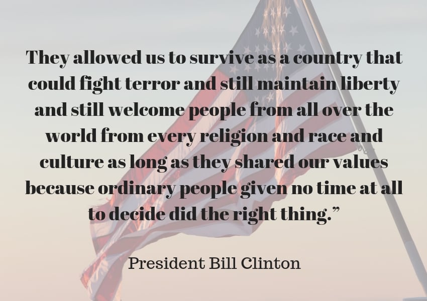 President Bill Clinton quote 9/11