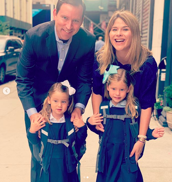 jenna bush hager sends daughters off to school