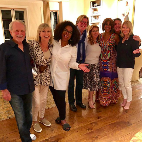 Olivia Newton-John with Oprah and Gayle King surprise get-together