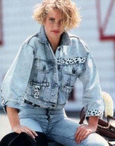 Acid-wash jeans and denim in general became fashion staples