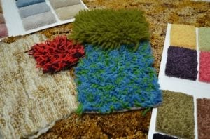 Shag carpeting samples