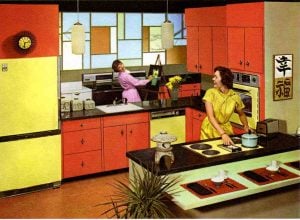 The average American home had kitchens with every color imaginable
