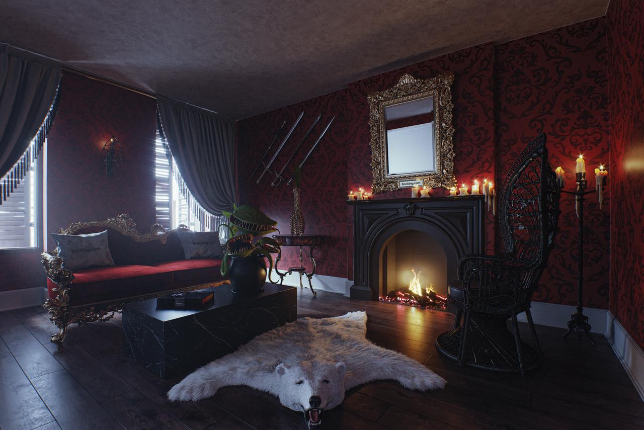 the addams family living room