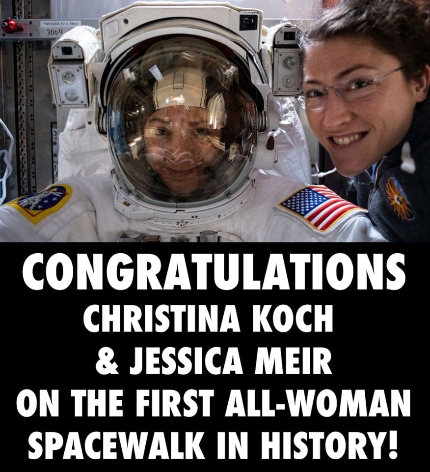 christina koch and jessica meir first all female spacewalk 
