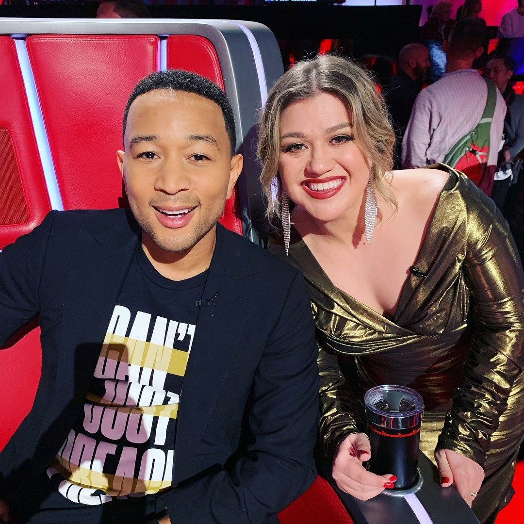 kelly clarkson and john legend record baby, it's cold outside