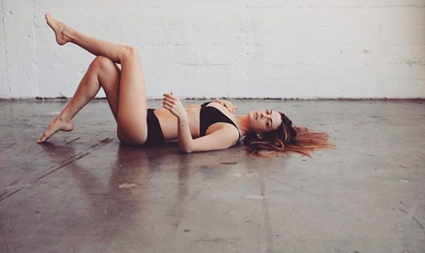 Elvis and Priscilla Presley's granddaughter Riley wearing black lingerie for a photoshoot