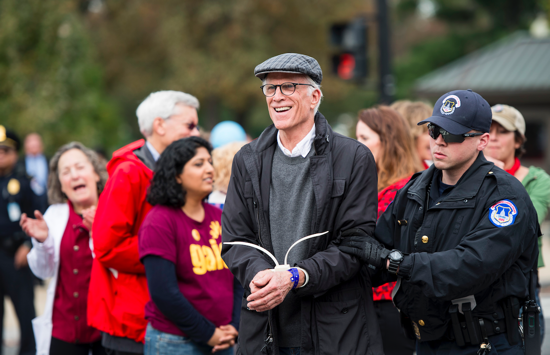 ted danson arrested at climate change protest