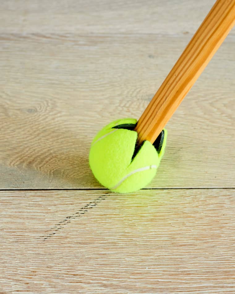 how to use a tennis ball to get rid of scuff marks