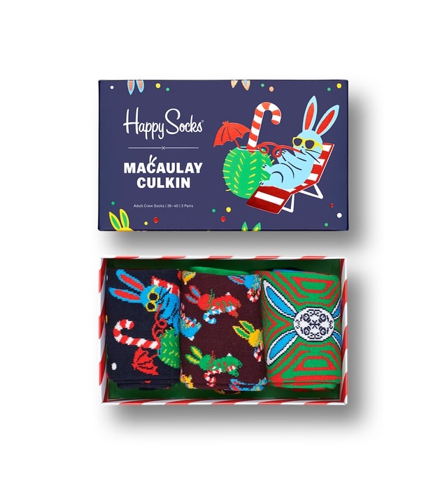 macaulay culkin happy socks holiday themed 