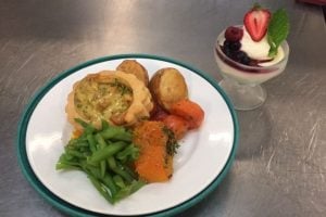 All Care Aged Care shared a picture of what it said is a more typical Christmas lunch