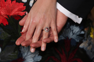 Princess Eugenie's stone is unique among engagement rings worn by the British Royal Family