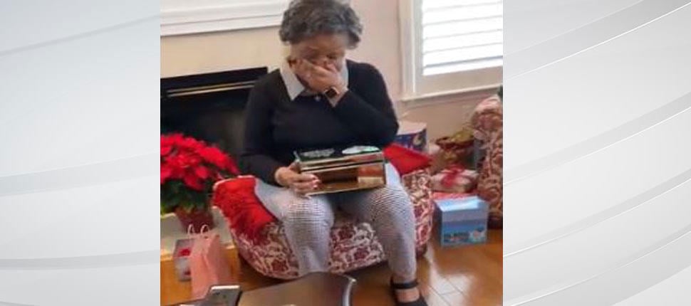 grandma surprised on christmas with old love letters from late husband