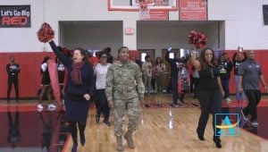 Aquil coordinated with the school to surprise his mother with an early homecoming during the pep rally