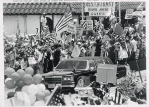 The city hosted President Reagan during a key meeting with the local community
