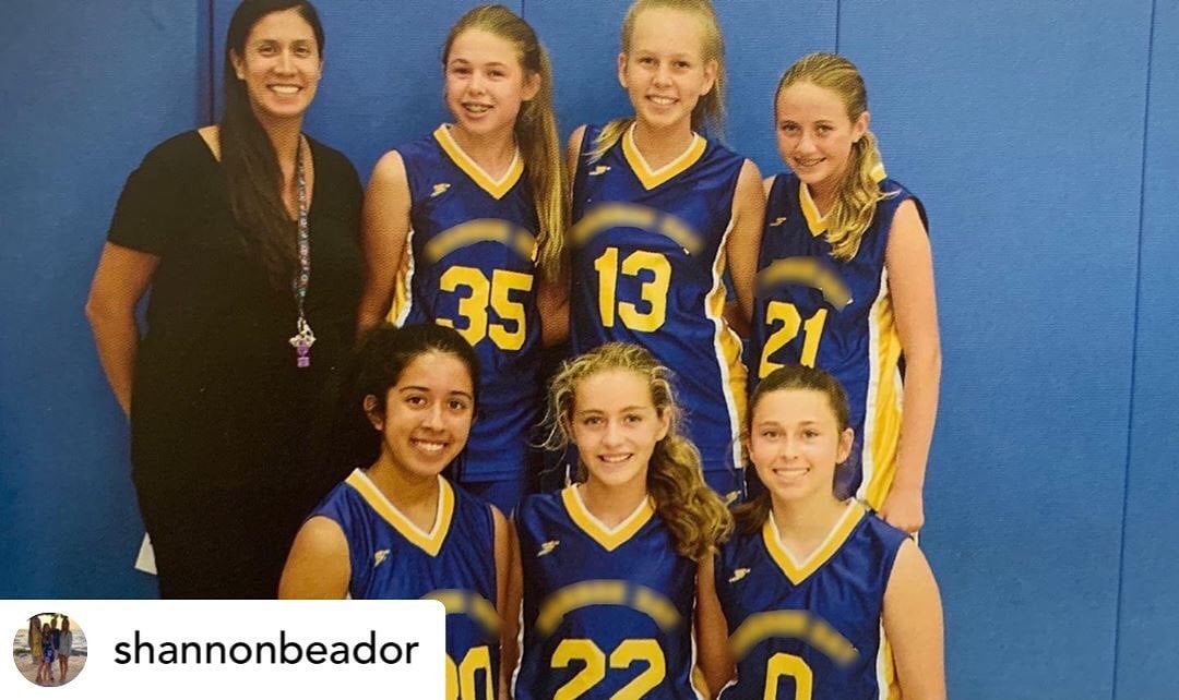 christina mauser and basketball team 