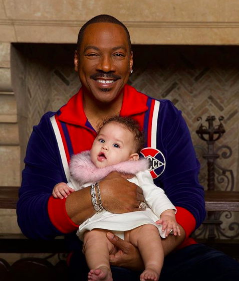 eddie murphy with granddaughter evie during the holidays