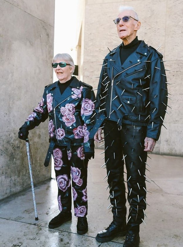 Marie-Louise and René Glémarec leather outfits
