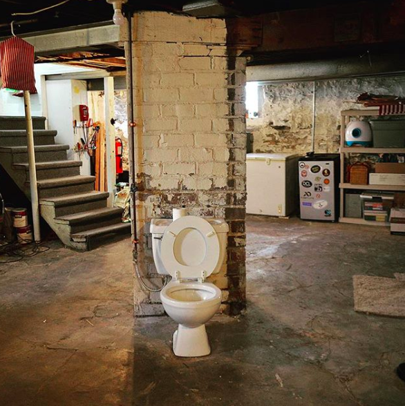why some homes have random toilets in the basement