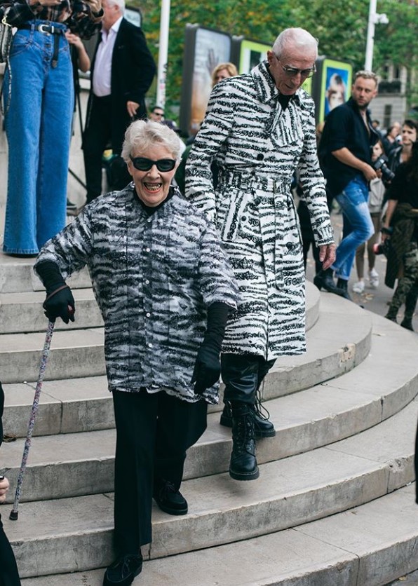 Marie-Louise and René Glémarec zebra outfits