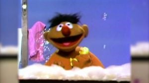 Ernie introduced the world to his friend Rubber Duckie on Sesame Street