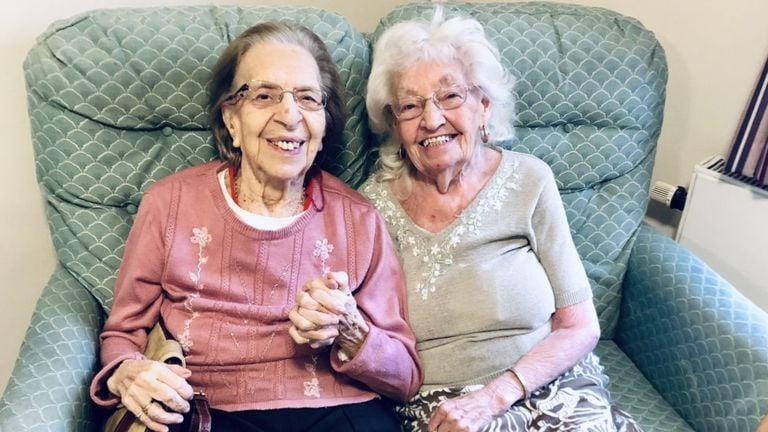 best friends of 80 years move into senior care facility together