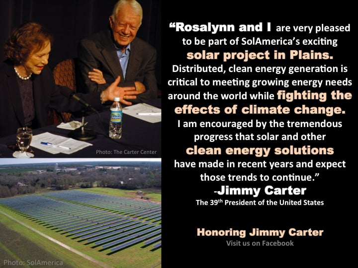 jimmy carter solar panels quote 