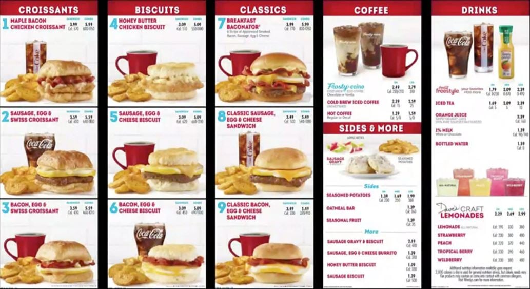 wendy's serving breakfast starting in march